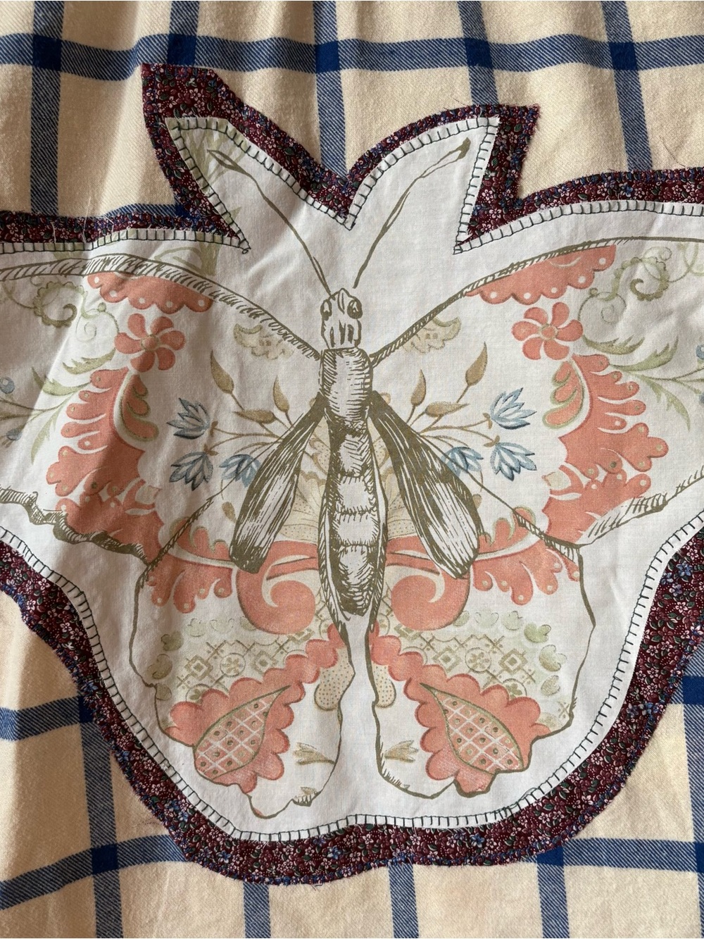J.Crew Upcycled Butterfly Patch Flannel Shirt - Picture 2 of 11